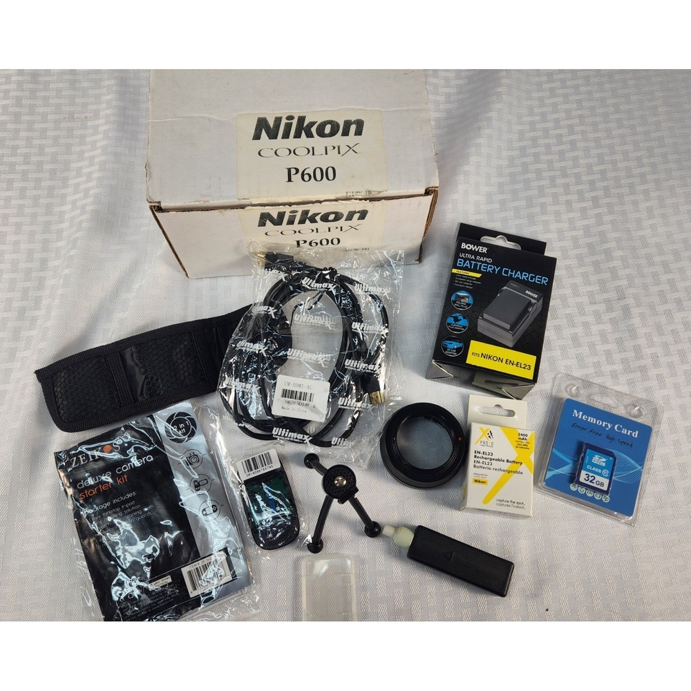 Nikon Accessories Lot New Charger, New Memory Card, New Battery, Plus Much More